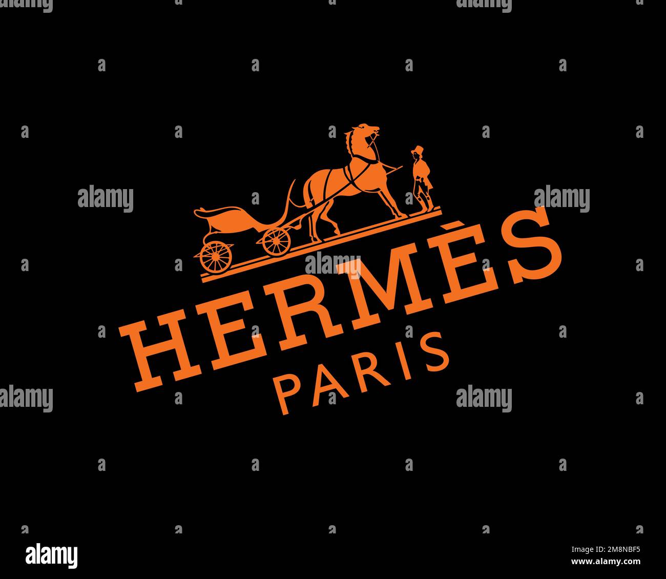 Hermes, Rotated Logo, Black Background Stock Photo Alamy