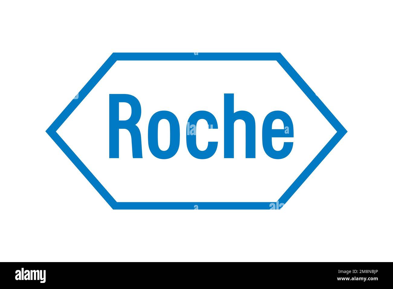 Hoffmann La Roche, Logo, White background Stock Photo