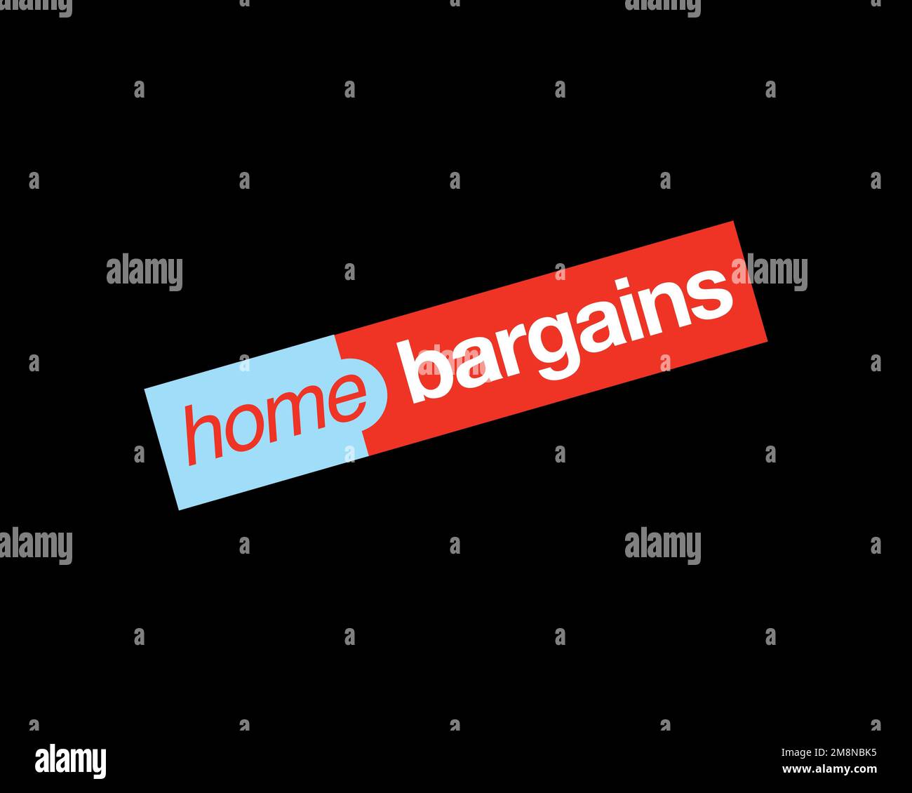Home Bargains, Rotated Logo, Black Background Stock Photo Alamy