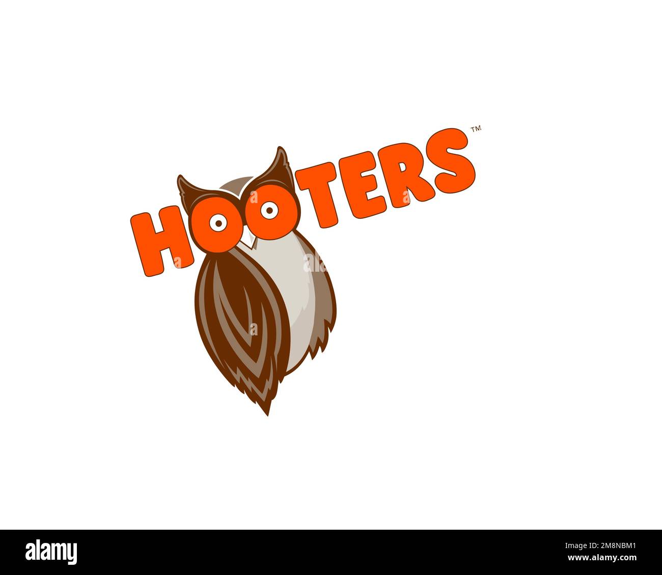 Hooters, rotated logo, white background Stock Photo Alamy