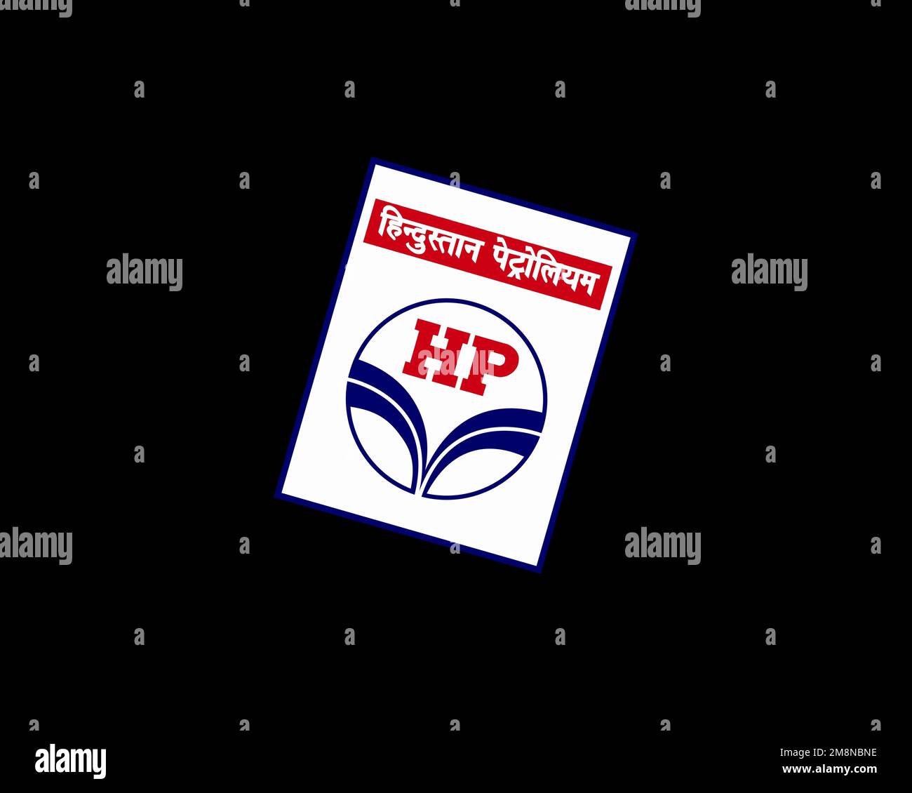 Hindustan Petroleum Company, Rotated Logo, Black Background B Stock