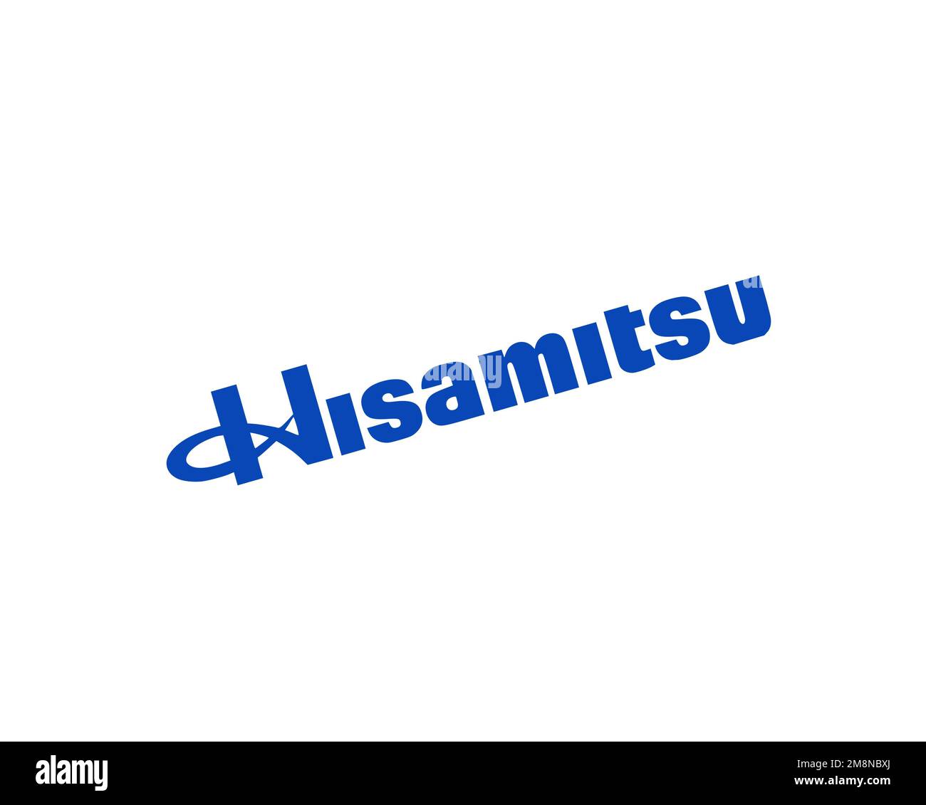 Hisamitsu Pharmaceutical, Rotated Logo, White Background Stock Photo