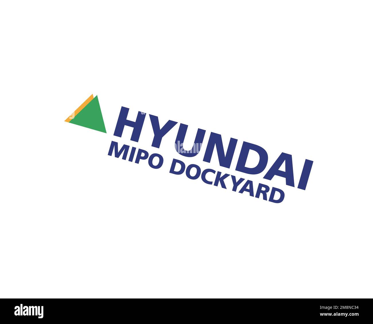 Hyundai Mipo Dockyard, Rotated Logo, White Background B Stock Photo Alamy