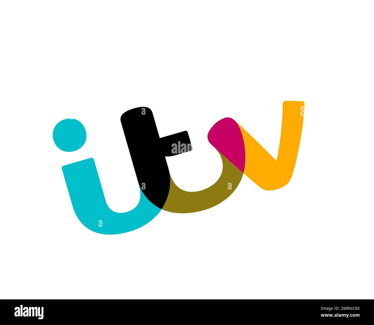 ITV plc, rotated logo, white background Stock Photo - Alamy