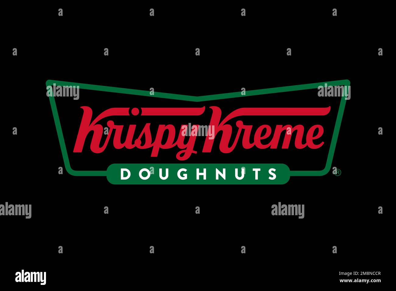 Krispy Kreme, Logo, Black background Stock Photo Alamy