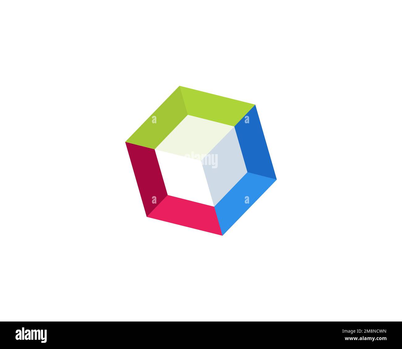 NetBeans, rotated logo, white background Stock Photo