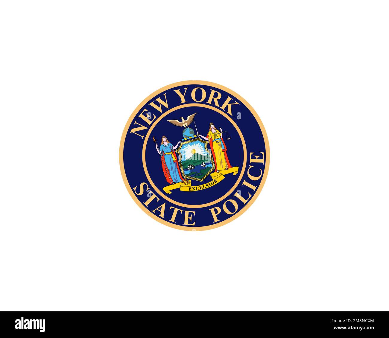 New York State Police, Rotated Logo, White Background Stock Photo - Alamy