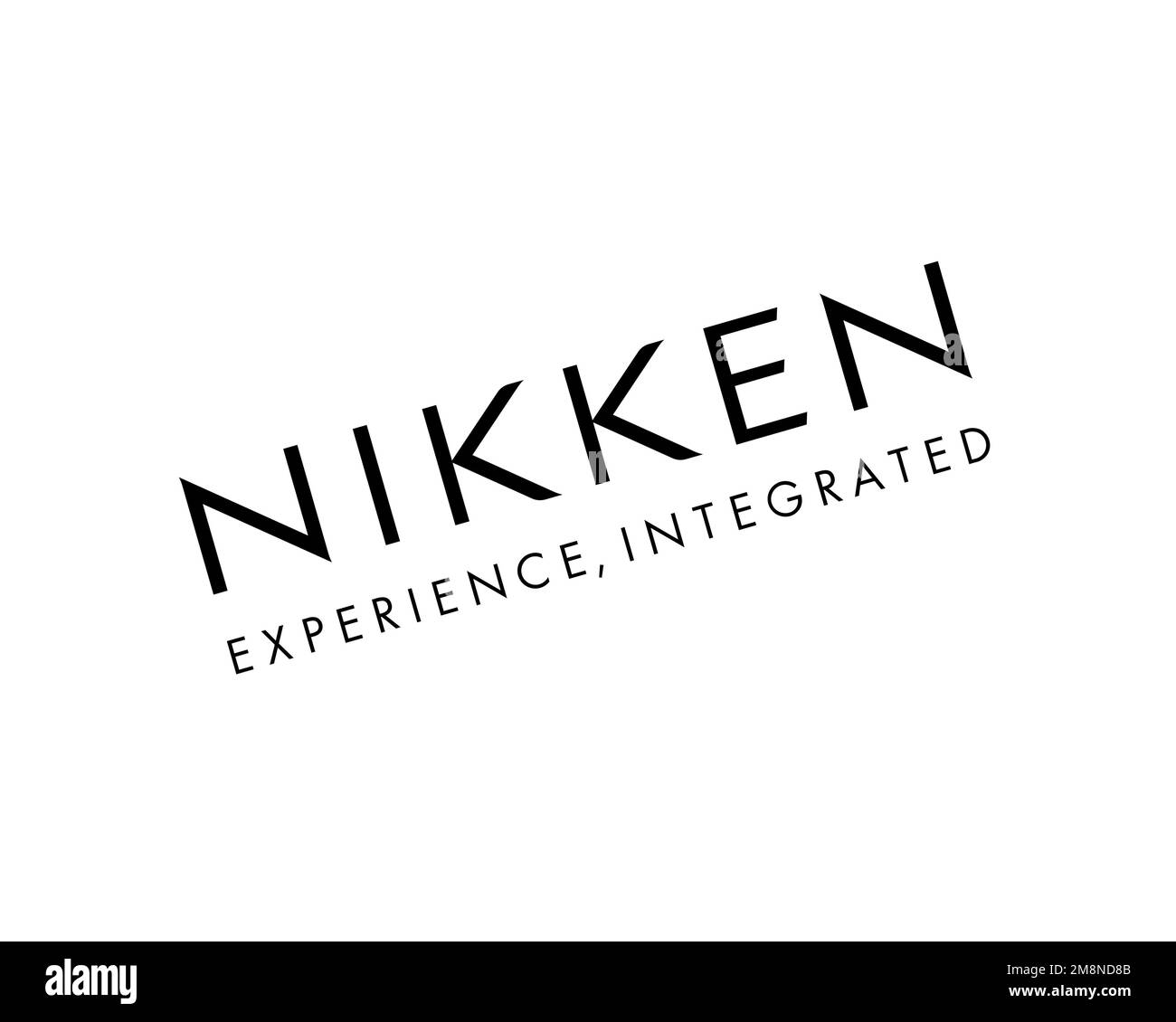 Nikken Sekkei, Rotated Logo, White Background Stock Photo