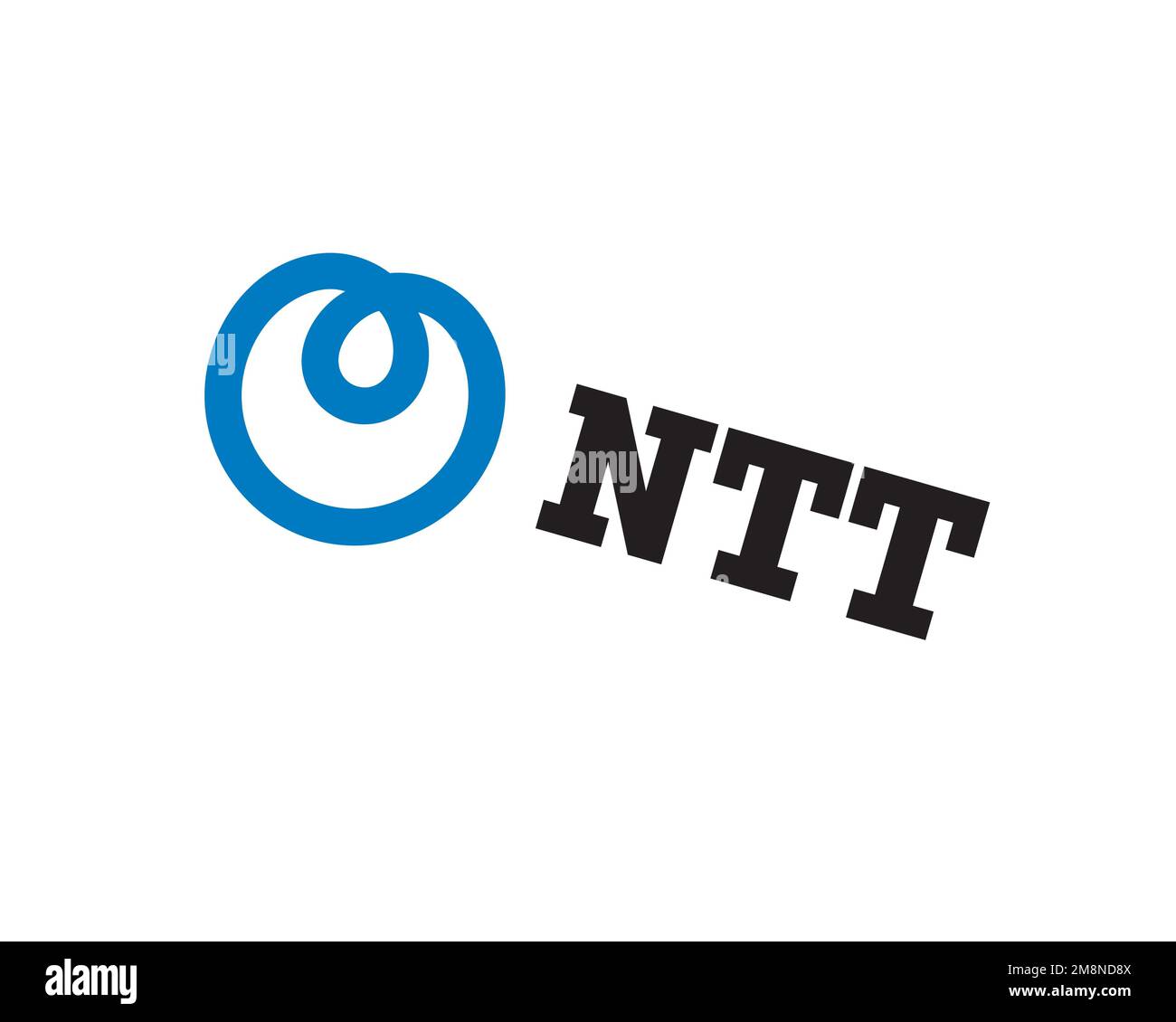 Nippon Telegraph and Telephone, rotated logo, white background B Stock
