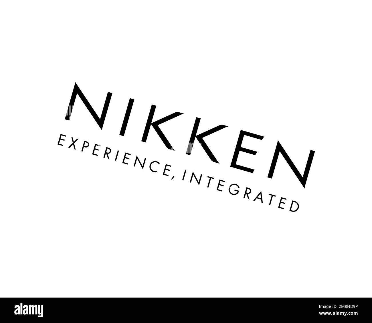 Nikken Sekkei, Rotated Logo, White Background B Stock Photo