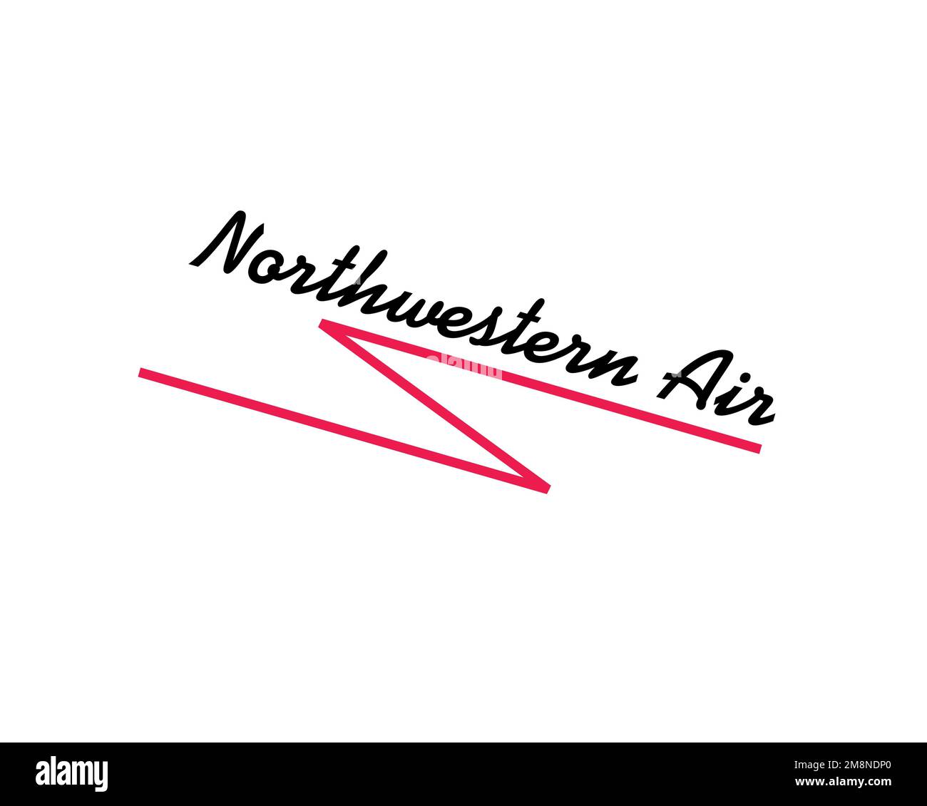Northwestern Air, Rotated Logo, White Background B Stock Photo Alamy
