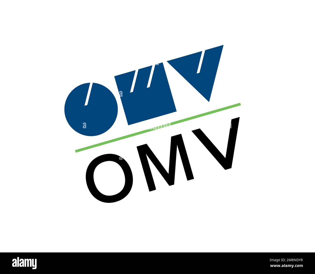 OMV, rotated logo, white background Stock Photo Alamy