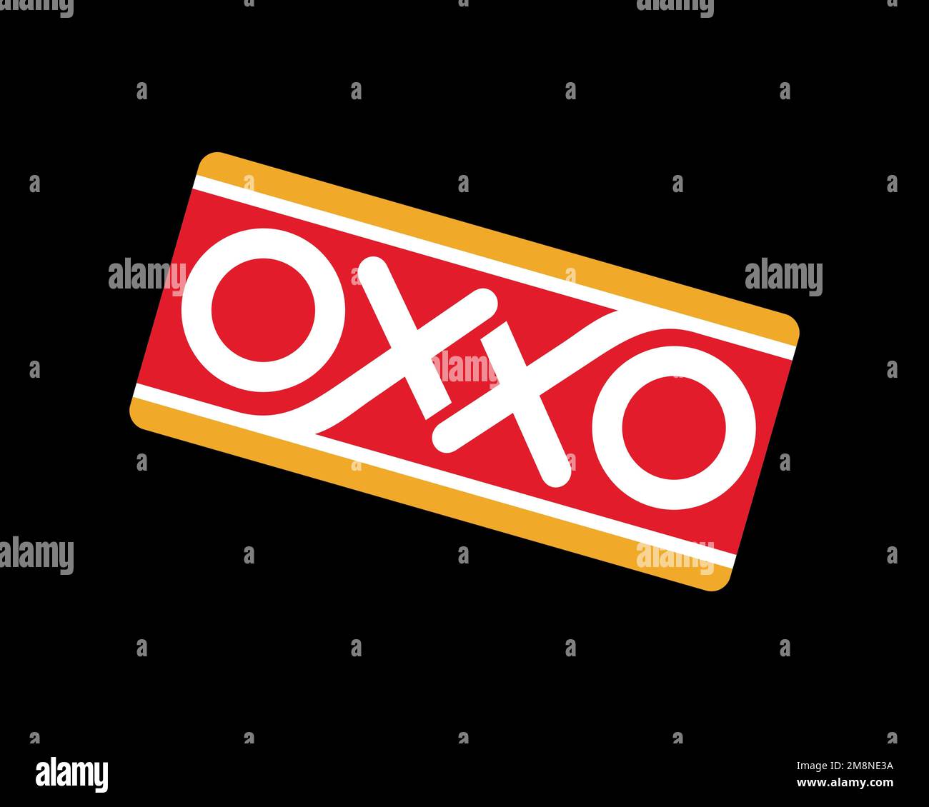 OXXO, Rotated Logo, Black Background B Stock Photo - Alamy