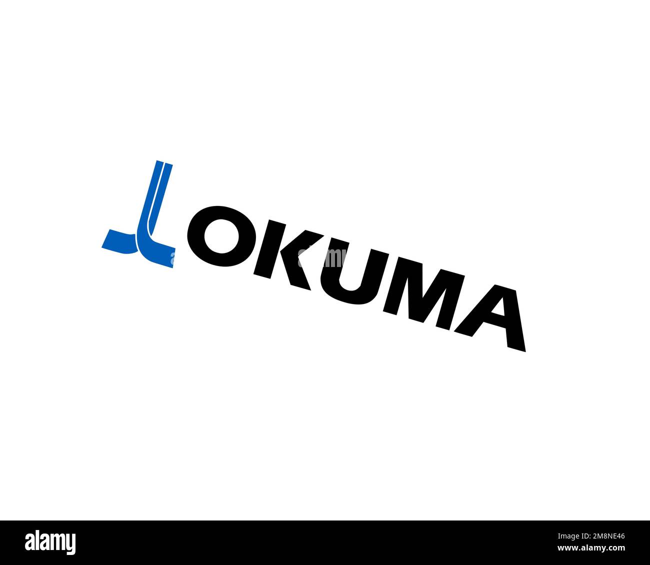 Okuma Corporation, Rotated Logo, White Background B Stock Photo - Alamy