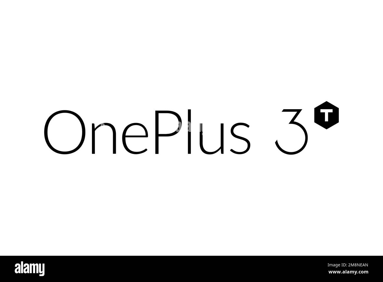 OnePlus 3T, Logo, White background Stock Photo