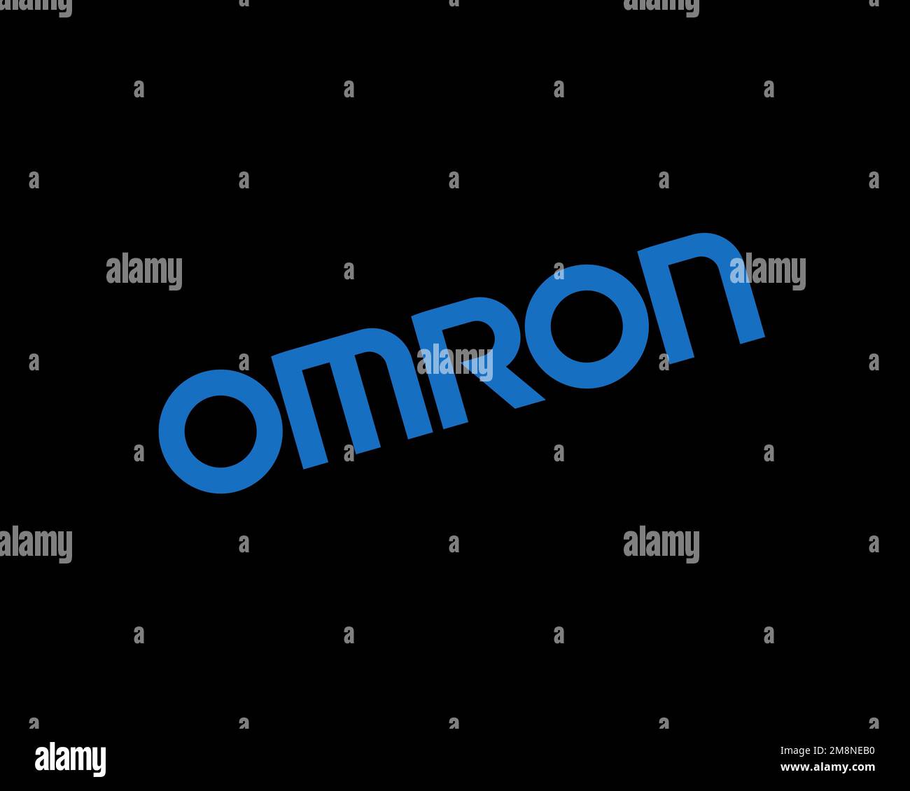 https://c8.alamy.com/comp/2M8NEB0/omron-rotated-logo-black-background-2M8NEB0.jpg