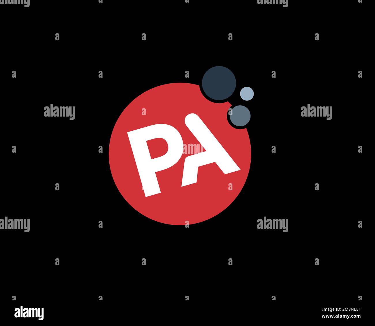 PA Consulting Group, rotated logo, black background Stock Photo Alamy