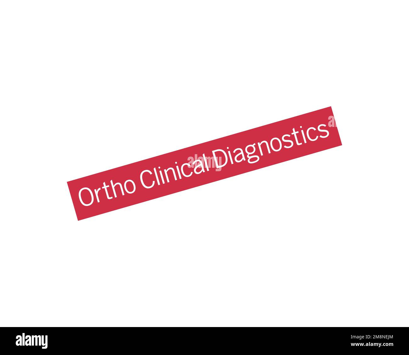 Ortho Clinical Diagnostics, rotated logo, white background Stock Photo