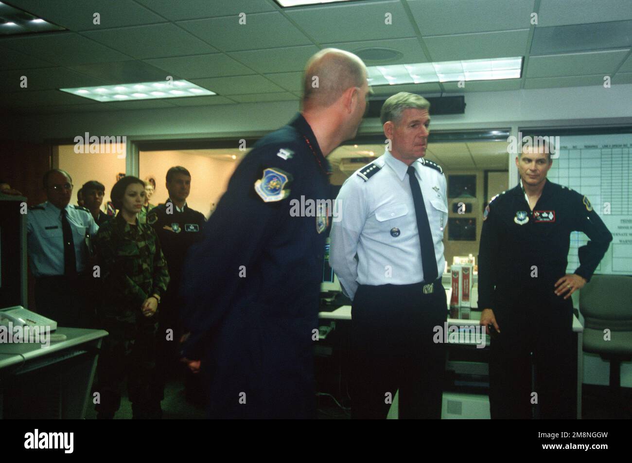 US Air Force Captain Rolf Boettger, Crew Commander of AFSPACE SOC ...