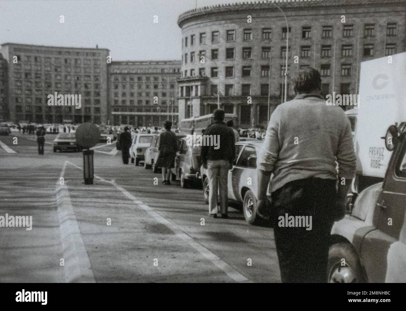 Yugoslavia: May 4 at 3-05 pm - sirens signaling a moment of silence to pay tribute to Josip Broz Tito - Moment of Silence in Belgrade Stock Photo