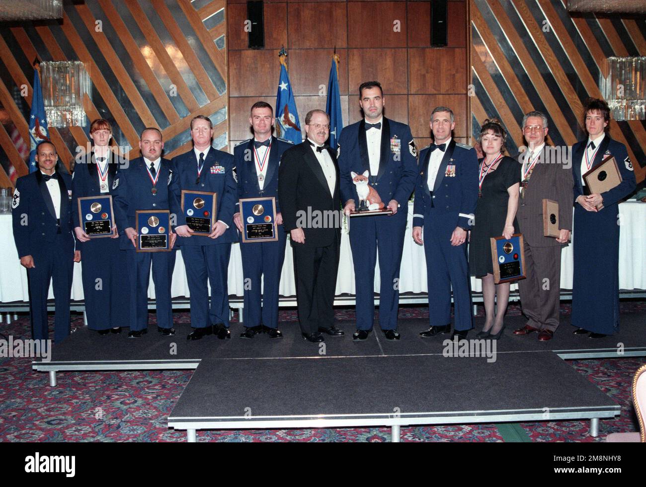 Andrews Air Force Bases Annual Award winners pose for a photo with