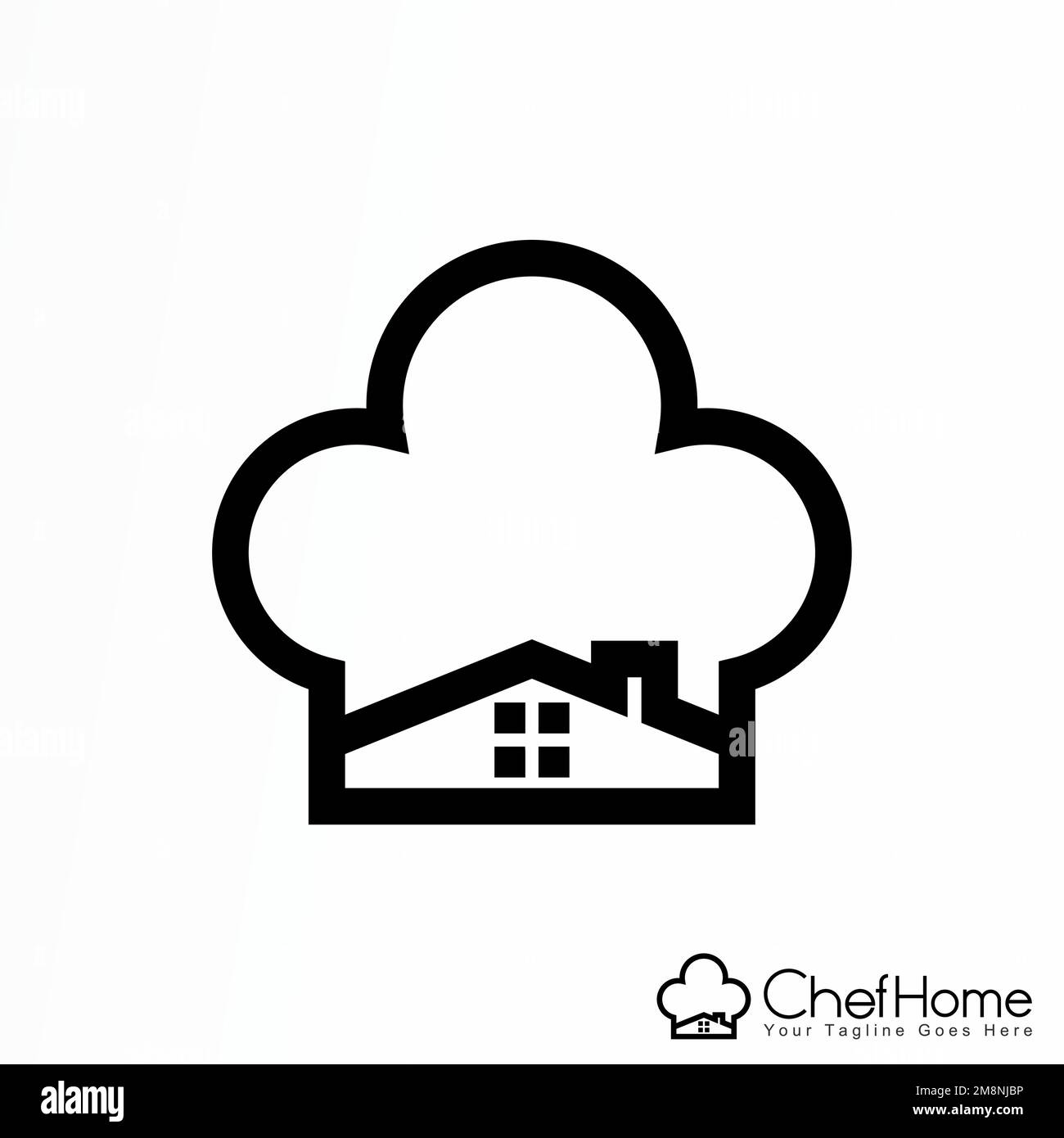 Simple house and chef hat or Chef Home image graphic icon logo design ...