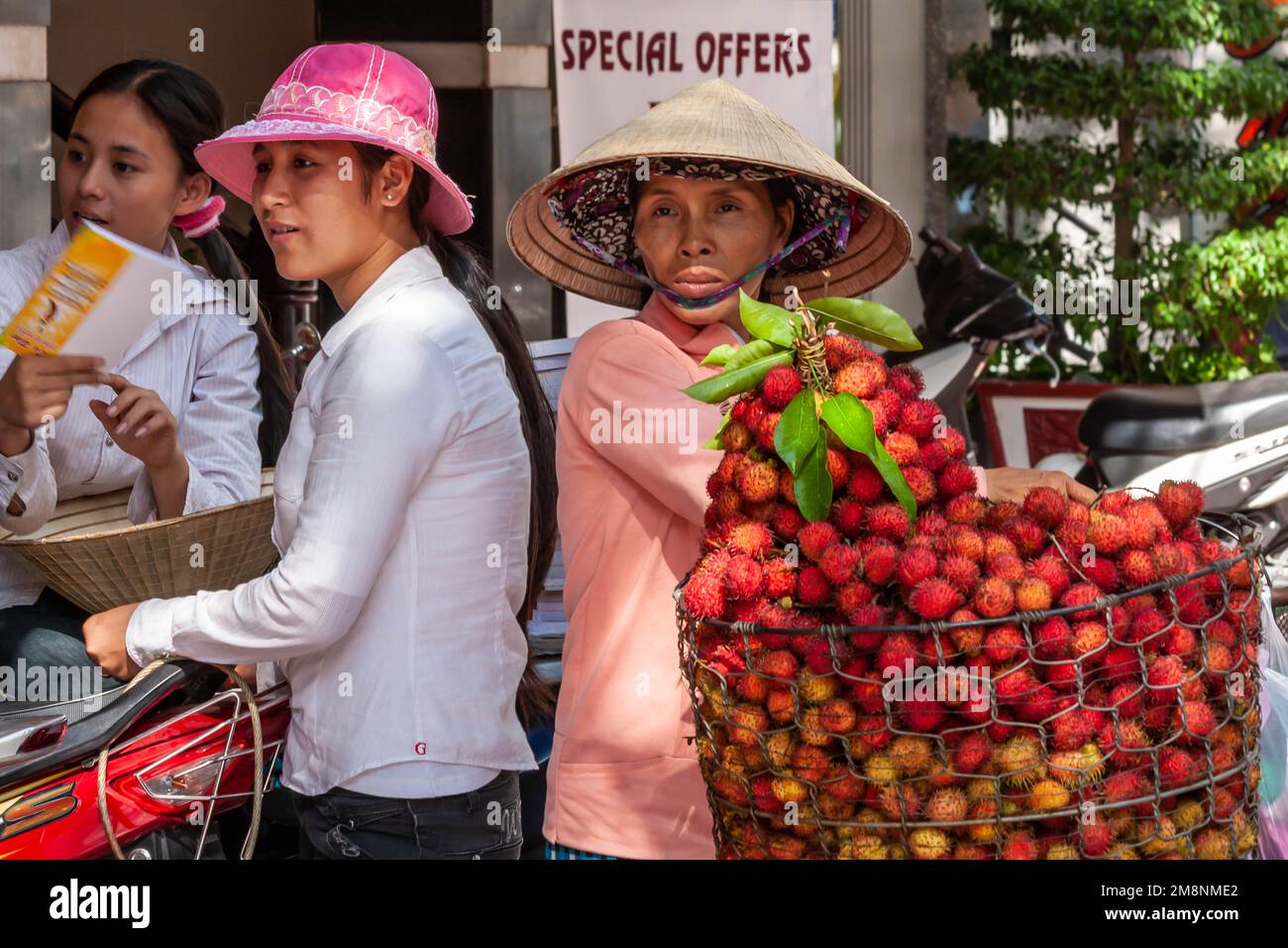 Street Vendors in Ho Chi Monh City, Vietnam. Stock Photo