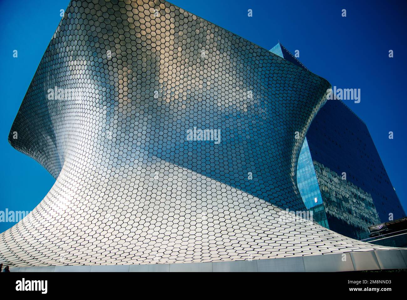 Mexico City, Mexico - Soumaya museum seen from the left side of the entrance. High quality photo Stock Photo