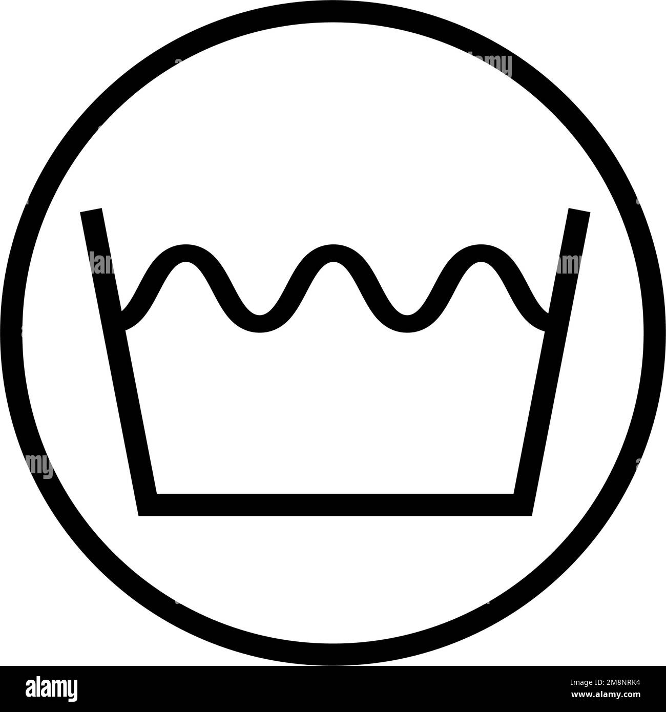 Washing symbol for laundry wash inside a round circle. Editable vector Stock Vector Image & Art