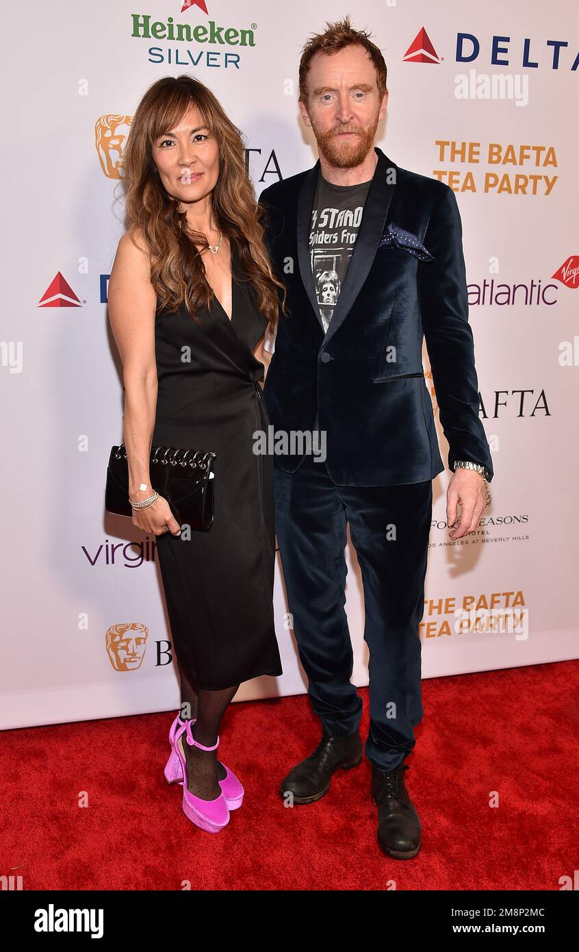 Los Angeles, USA. 14th Jan, 2023. Mai Curran and Tony Curran arriving to the 2023 BAFTA Tea Party held at the Four Seasons Hotel on January 14, 2023 in Los Angeles, Ca. Credit: AFF/Alamy Live News Stock Photo