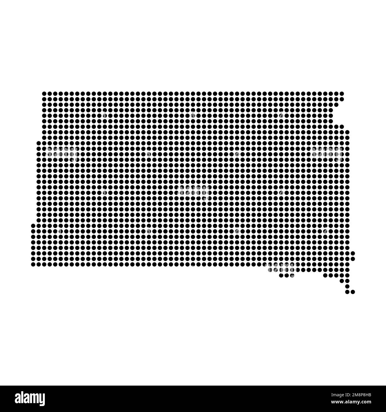 South Dakota map shape united - South Dakota Map Shape United States Of America Flat Concept Icon Symbol Vector Illustration 2M8P8HB