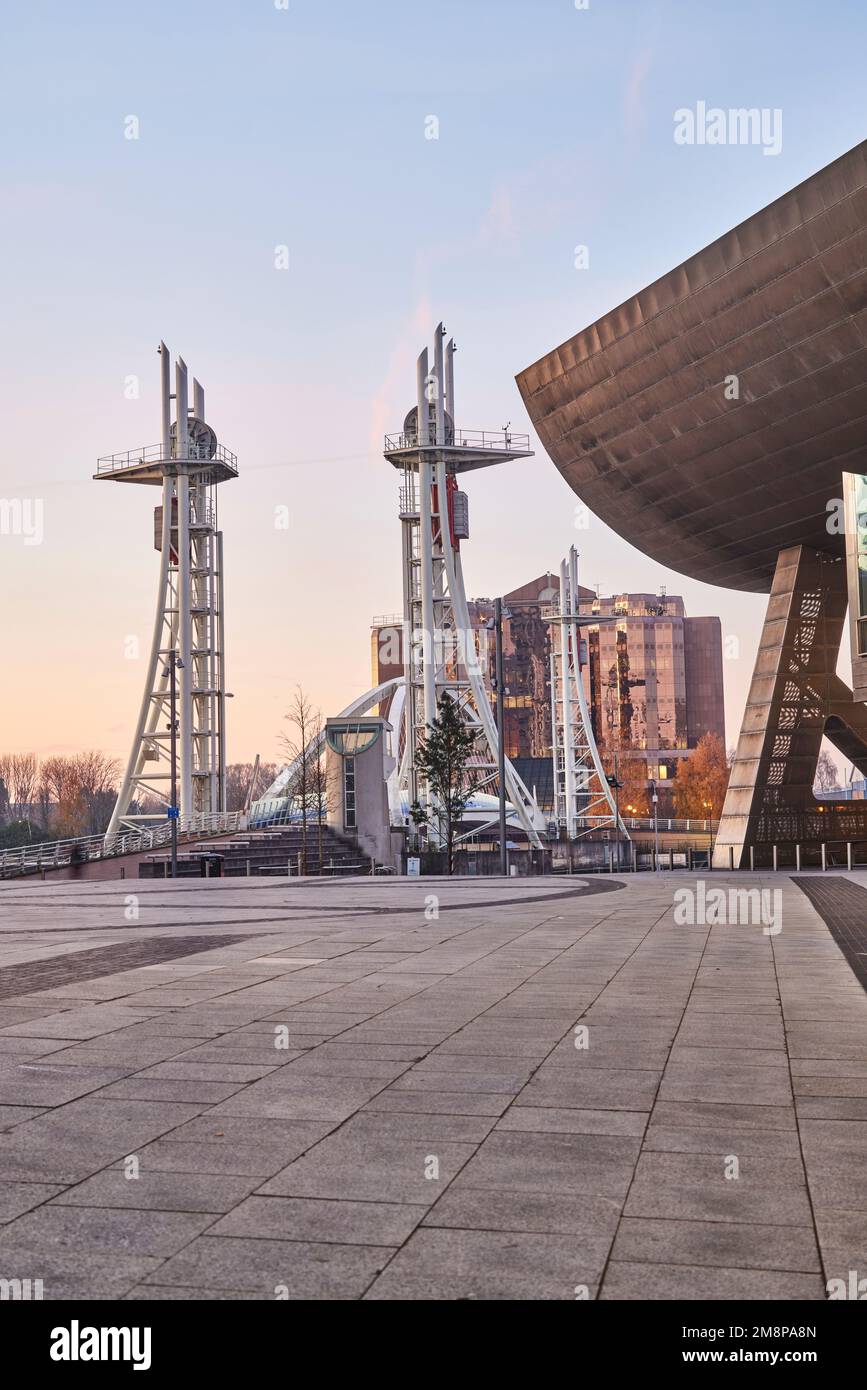 MediaCityUK Salford Quays Lowry theatre Stock Photo