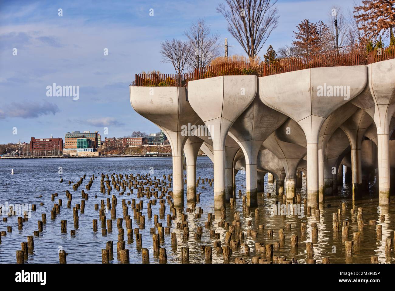 New York city Manhattan floating island park west side Little Island