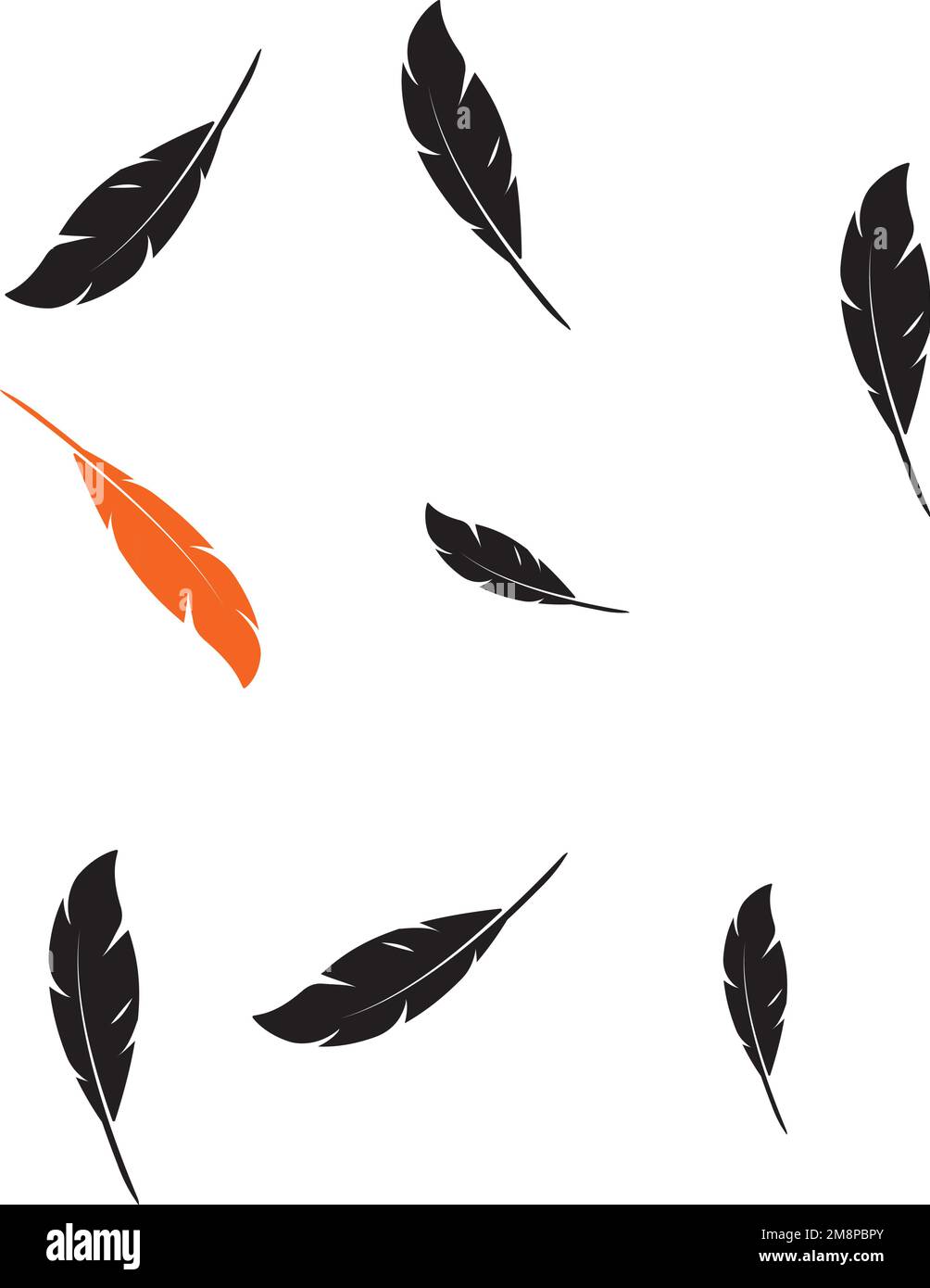 Feather ilustration  logo vector template Stock Vector