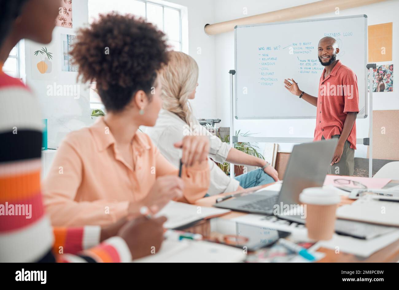 Group of diverse businesspeople having a meeting in a modern office at ...
