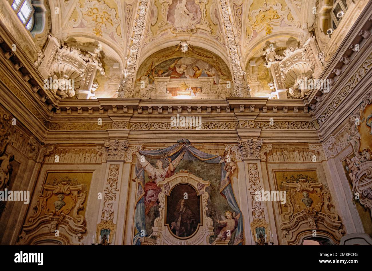 Italy Piedmont Turin Villa  Tesoriera - Salone d'onore Stock Photo