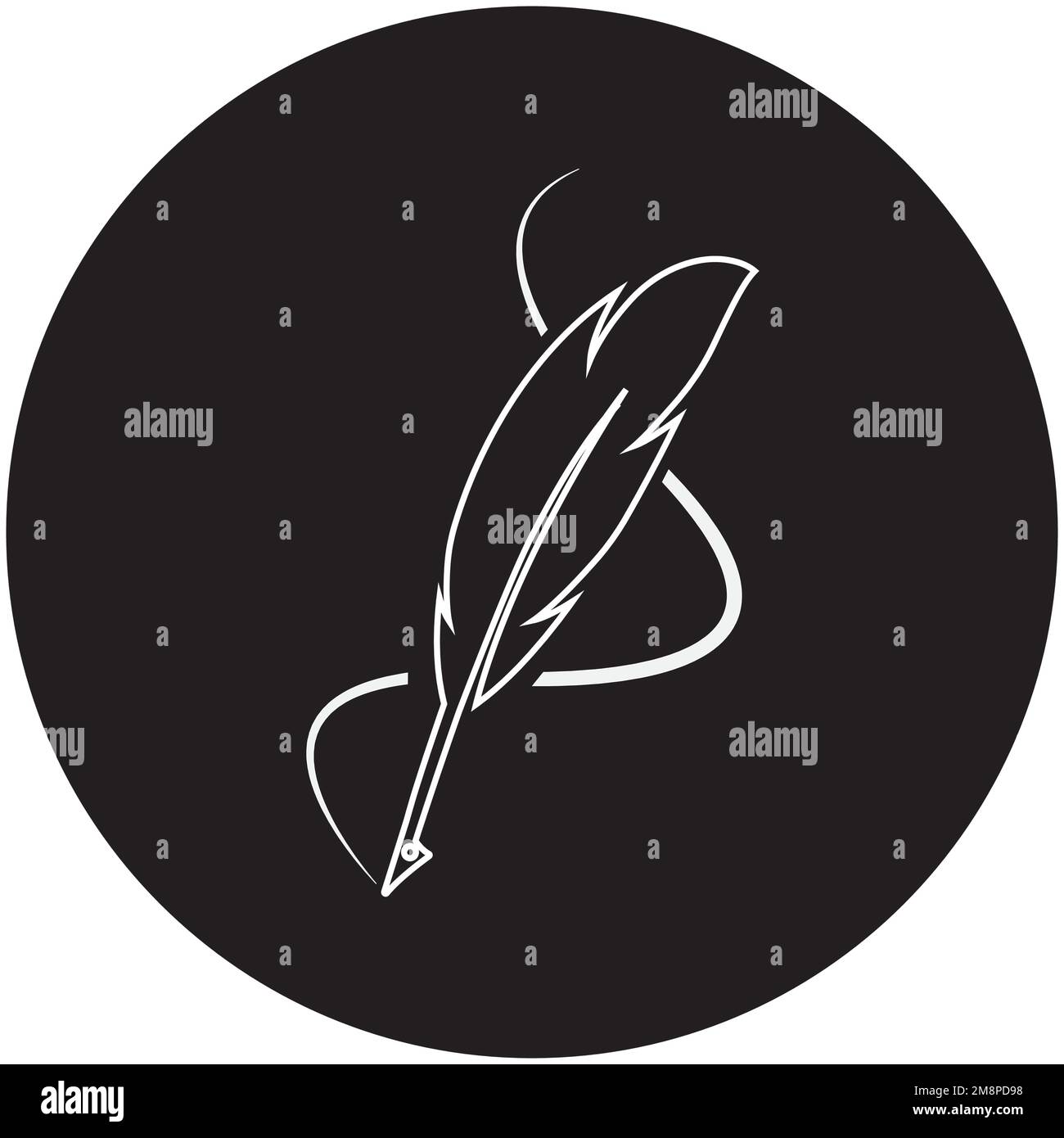 Feather ilustration  logo vector template Stock Vector