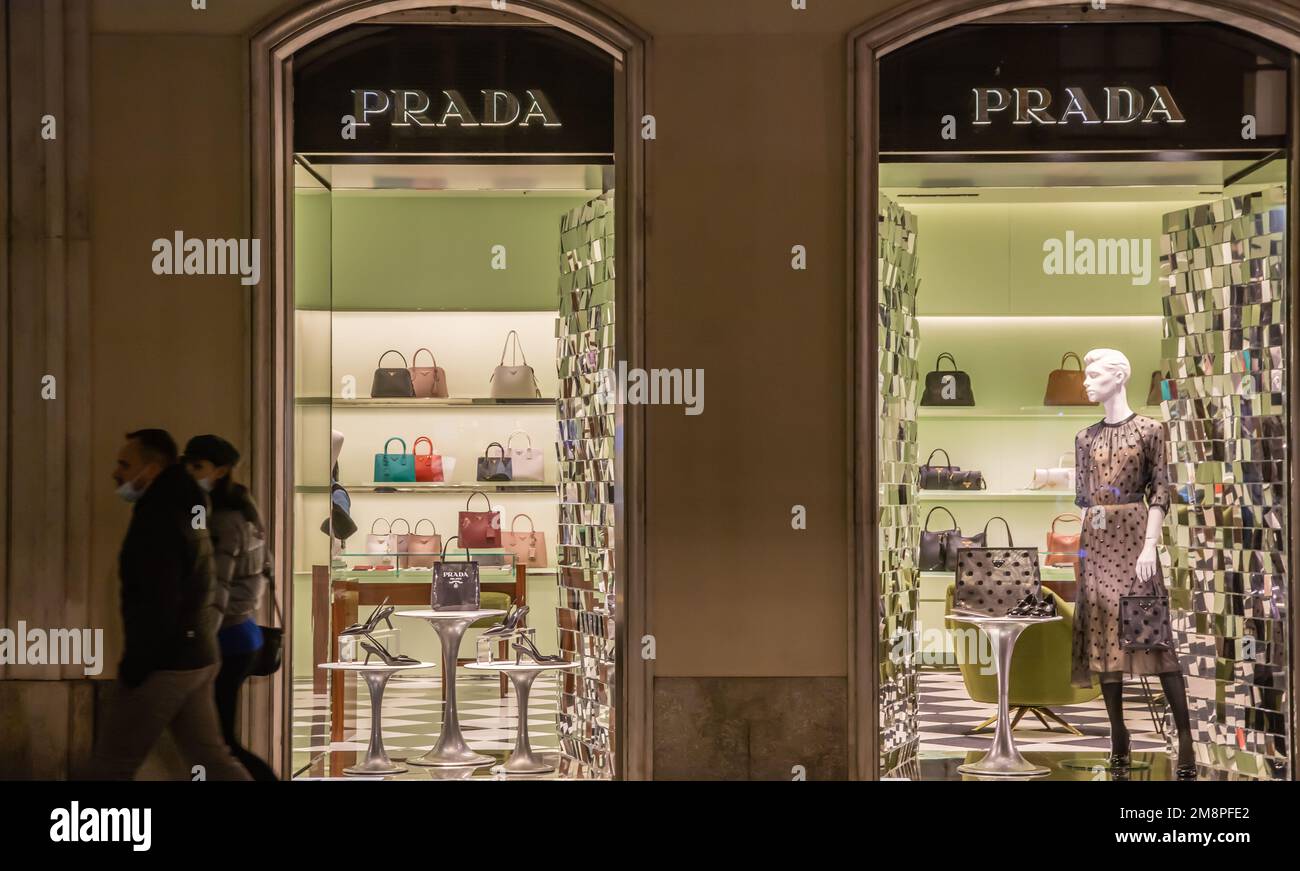 Prada fashion window display hi-res stock photography and images - Alamy