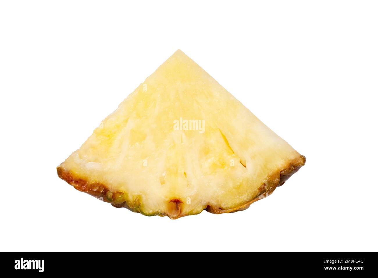 A piece of fresh pineapple cut into quarters. Isolated Stock Photo Alamy