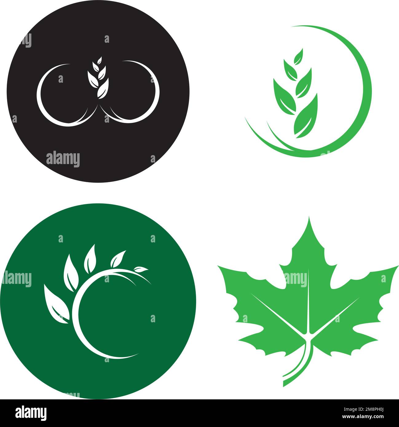 leaf logo icon vektor illustration design Stock Vector Image & Art - Alamy