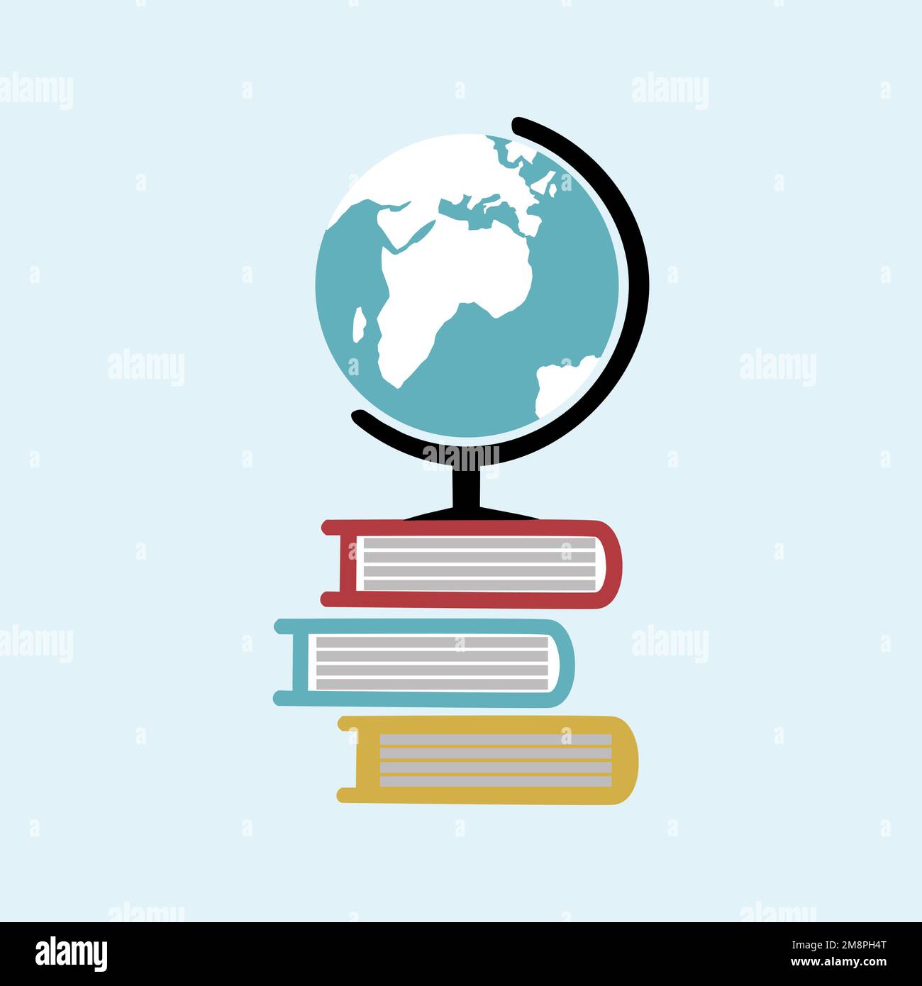 Globe books Stock Vector Images - Alamy