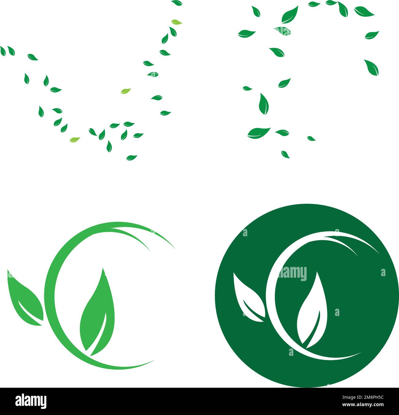leaf logo icon vektor illustration design Stock Vector Image & Art - Alamy