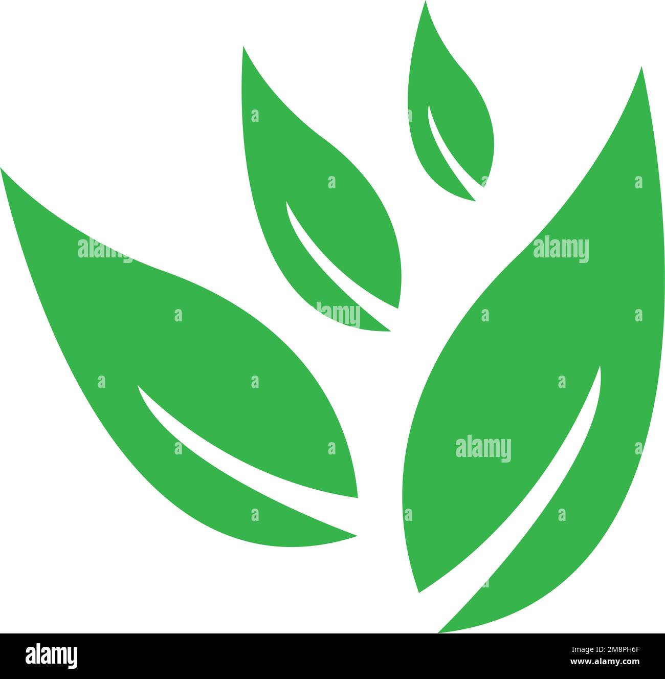 leaf logo icon vektor illustration design Stock Vector Image & Art - Alamy