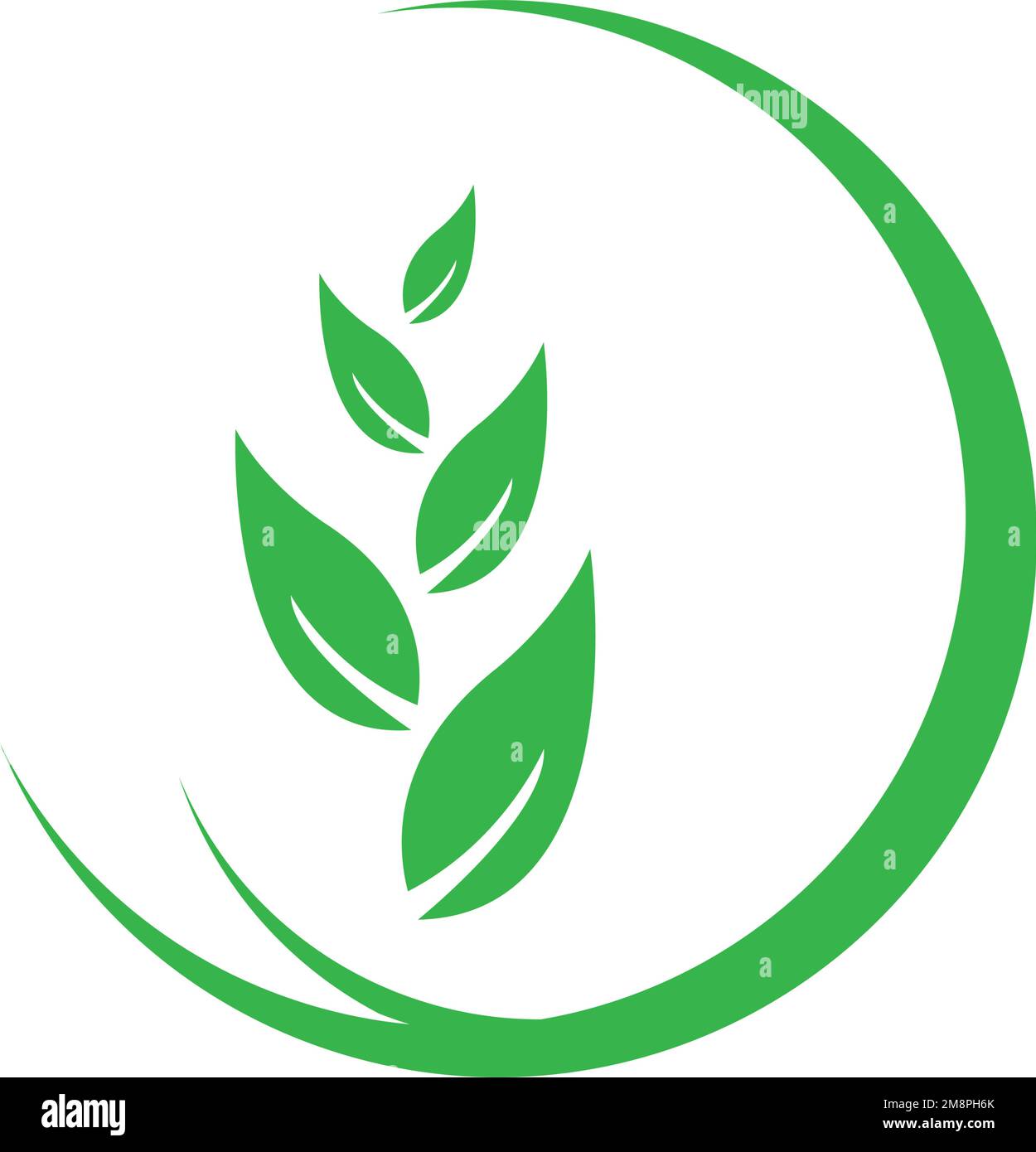 leaf logo icon vektor illustration design Stock Vector Image & Art - Alamy