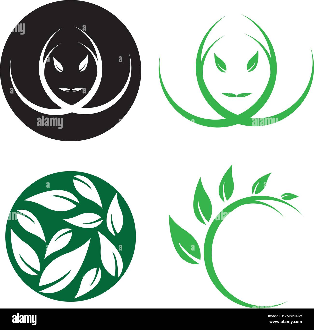 leaf logo icon vektor illustration design Stock Vector Image & Art - Alamy