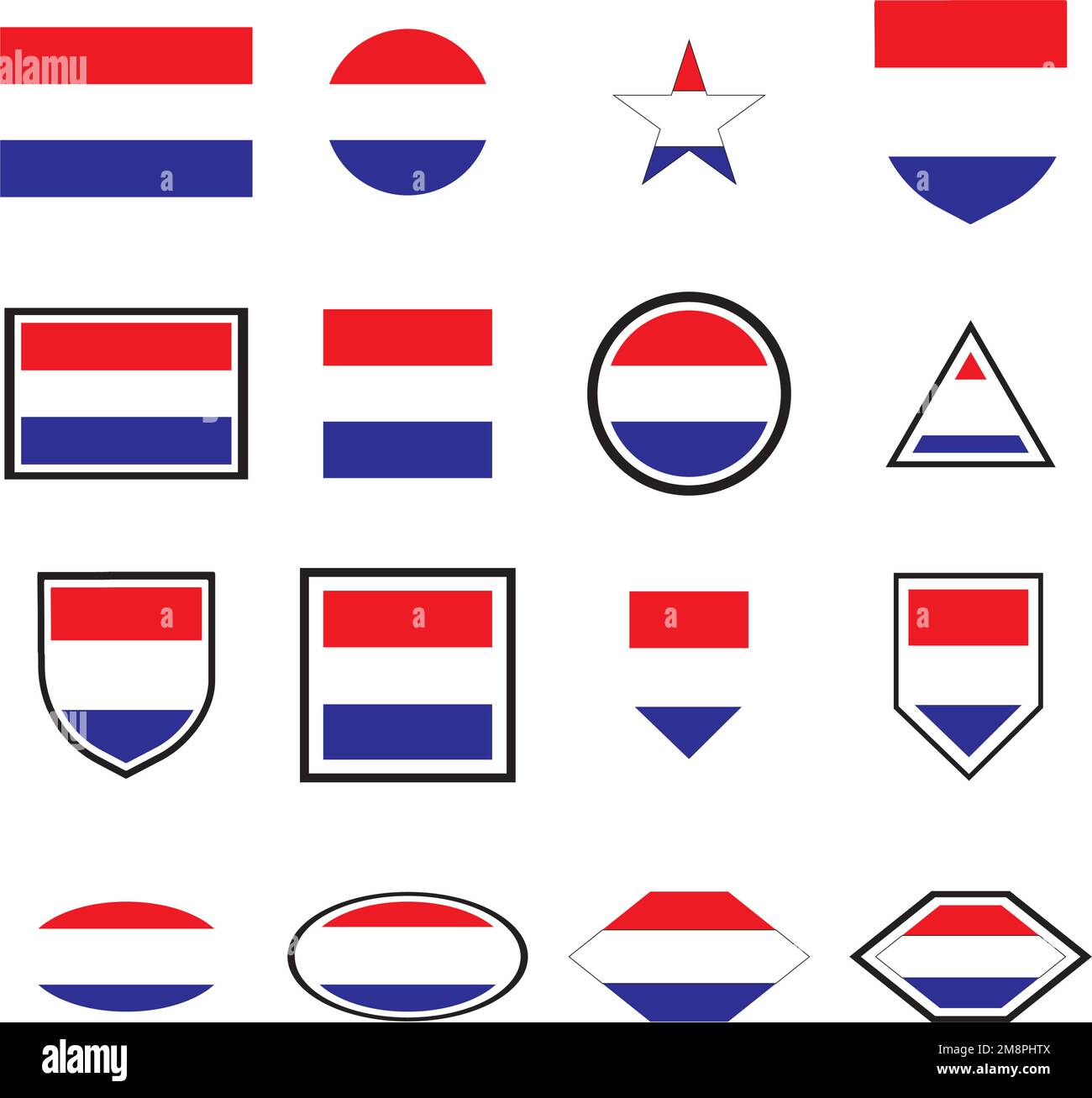 Dutch flag circle Stock Vector Images