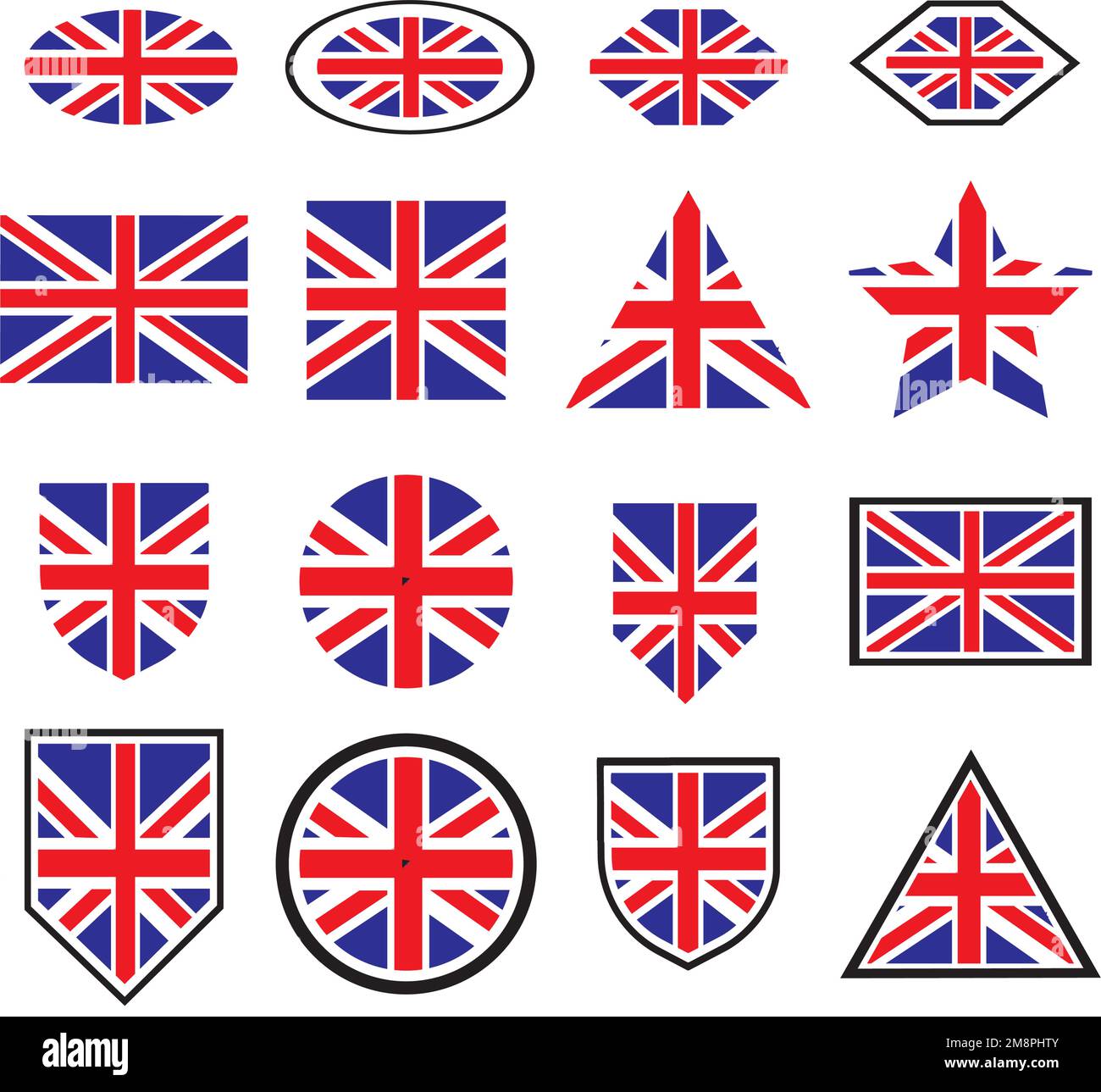 england flag logo illustration design Stock Vector