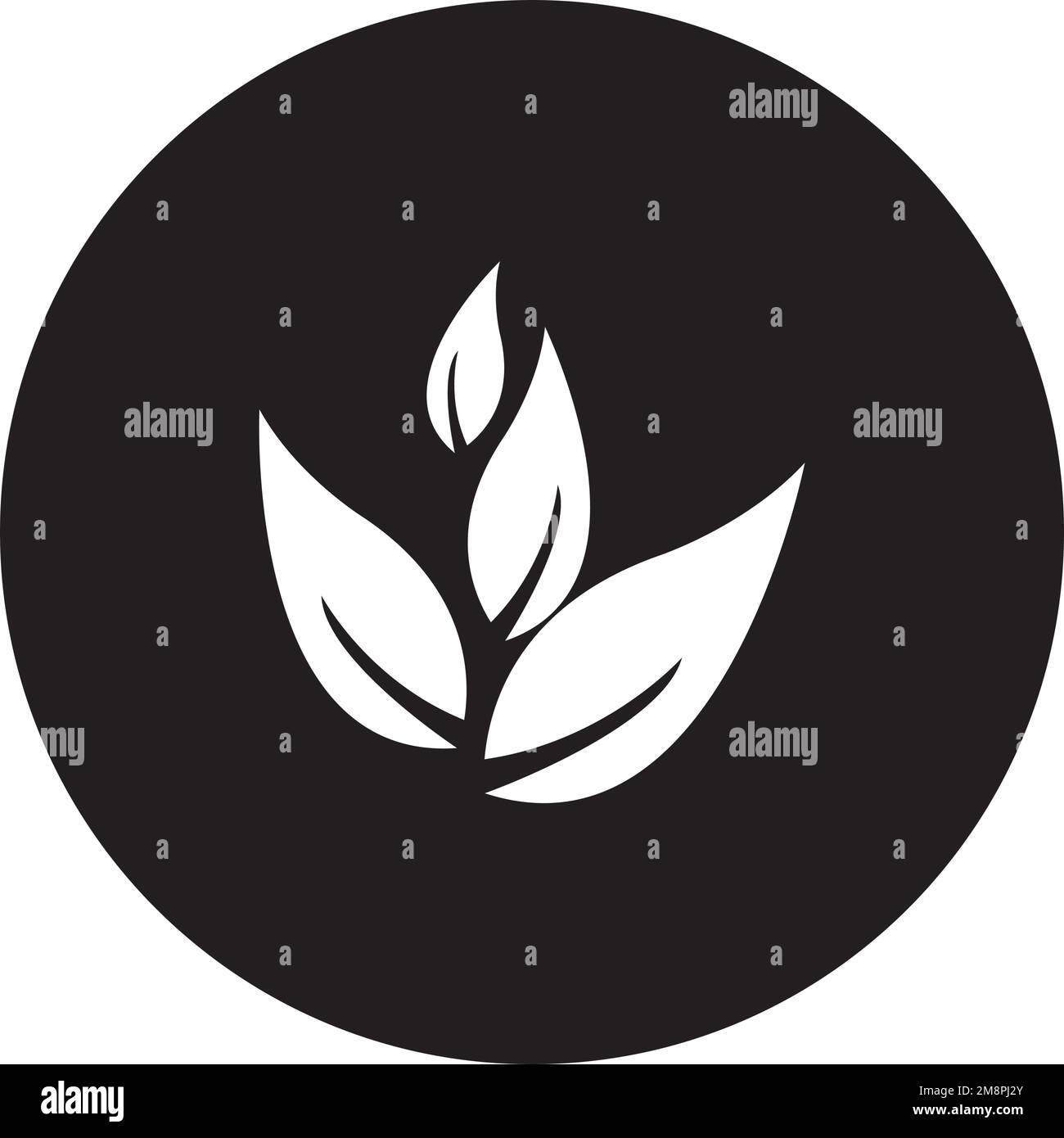 leaf logo icon vektor illustration design Stock Vector Image & Art - Alamy