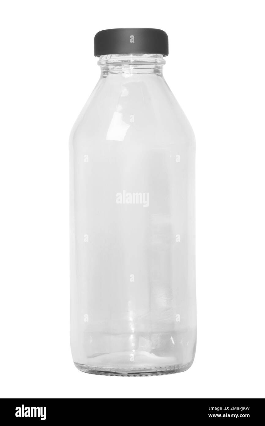 Glass bottle with cap. isolated Stock Photo Alamy
