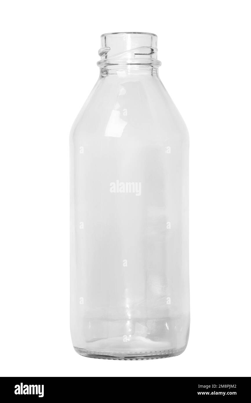 Glass bottle without cap. isolated Stock Photo Alamy